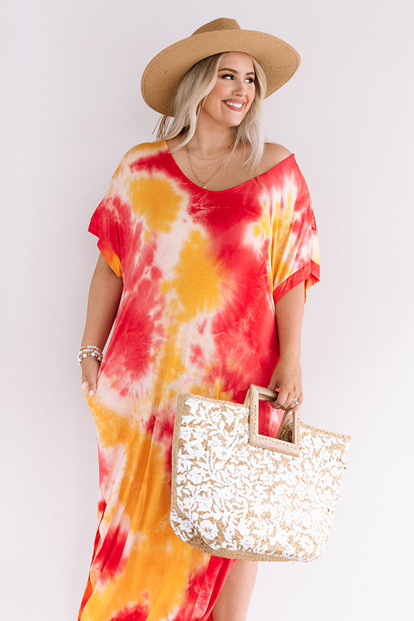 Beach Chic Tie Dye Maxi Curves-Beginning Fashion