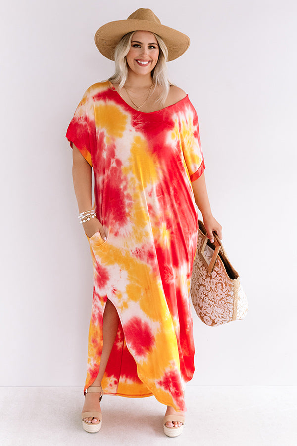 Beach Chic Tie Dye Maxi Curves-Beginning Fashion