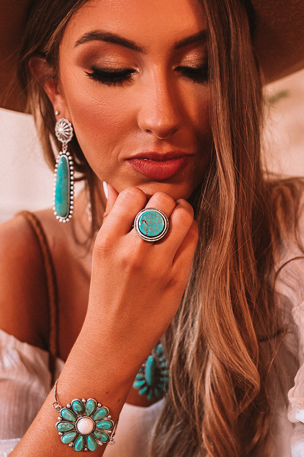 Beverly Hills Babe Turquoise Ring-Beginning Fashion