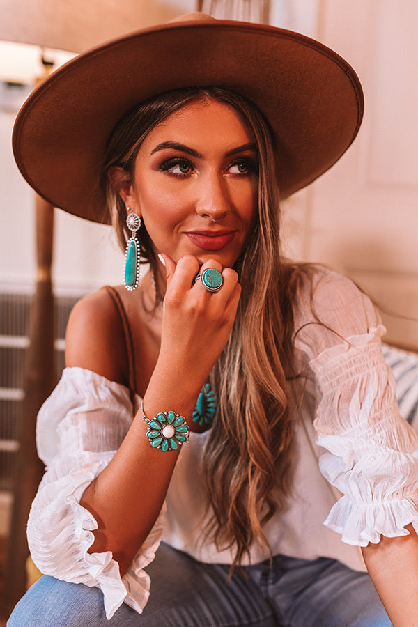 Beverly Hills Babe Turquoise Ring-Beginning Fashion
