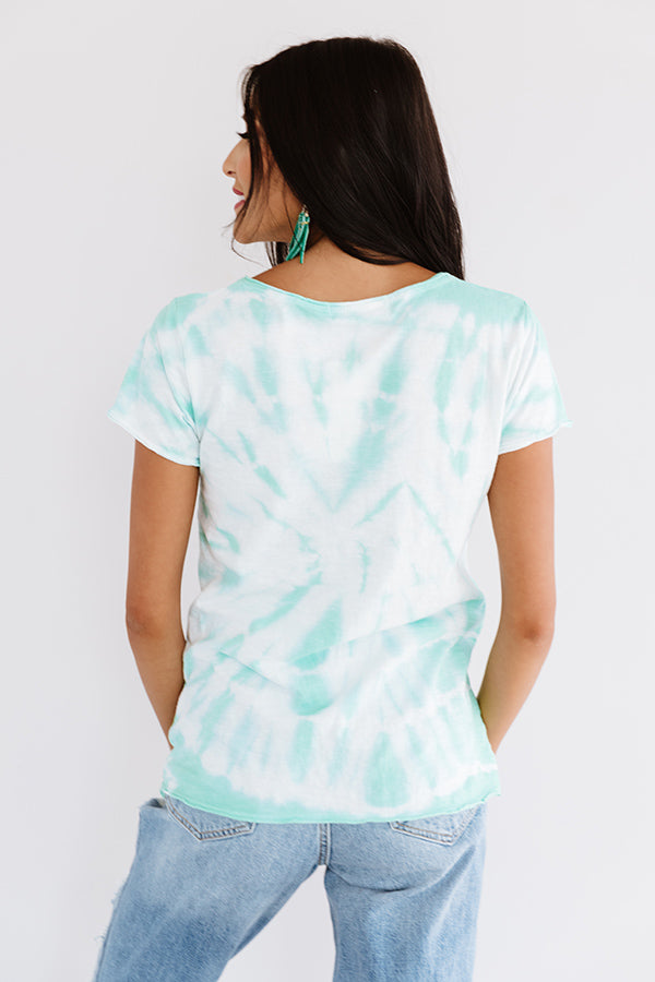 Beachside Reads Tie Dye Shift Tee In Ocean Wave-Beginning Fashion