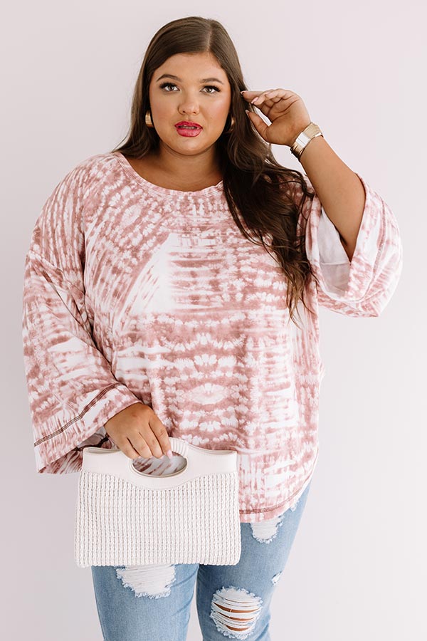 Brighton Bookshop Tie Dye Shift Top   Curves-Beginning Fashion