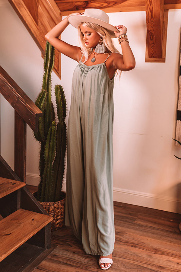 First Dance Flutters Jumpsuit In Pear-Beginning Fashion