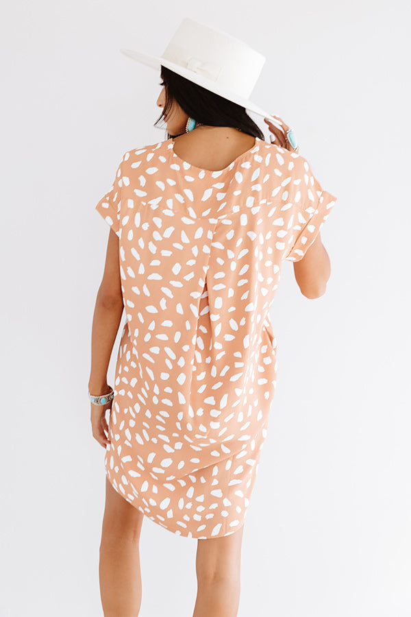 Friendly Crush Shift Dress In Camel-Beginning Fashion