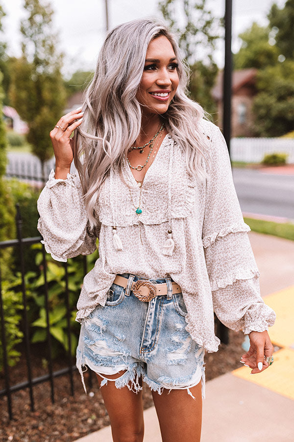 Getting Noticed Leopard Shift Top-Beginning Fashion