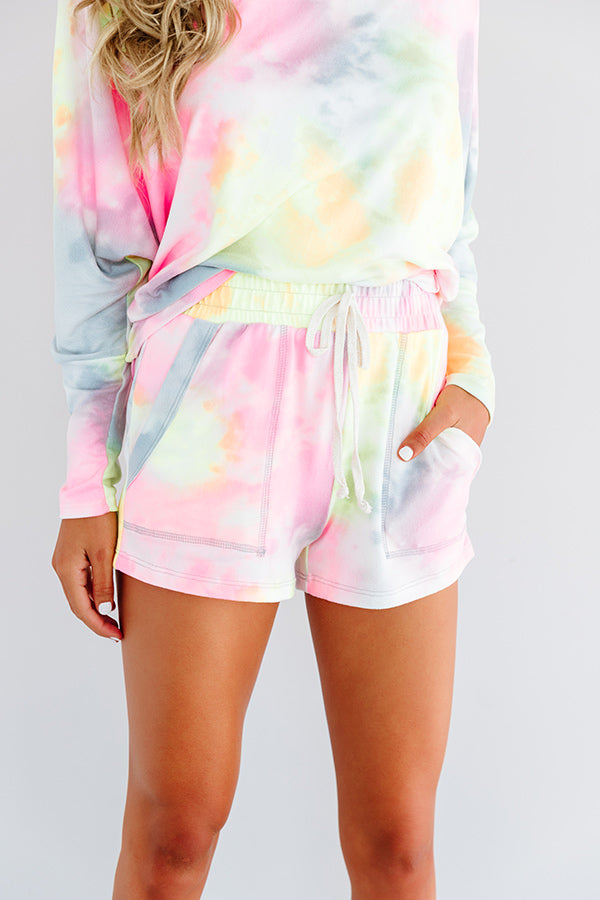 Downtime Tie Dye Shorts-Beginning Fashion