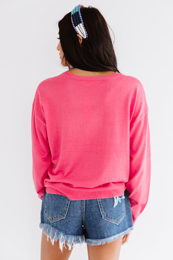 Fall Daze Shift Sweater In Raspberry-Beginning Fashion