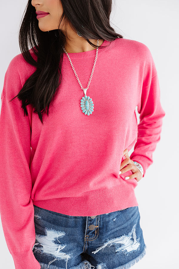 Fall Daze Shift Sweater In Raspberry-Beginning Fashion