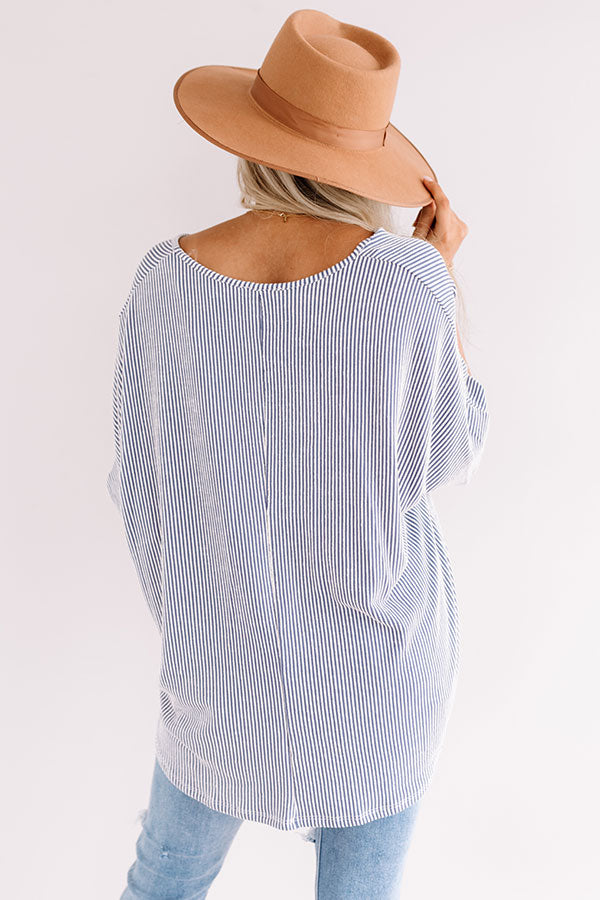 Away From It All Stripe Shift Top-Beginning Fashion