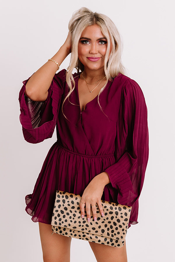 Celeb Sighting Romper in Windsor Wine-Beginning Fashion