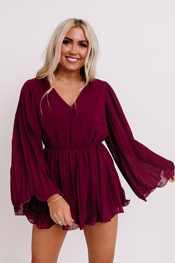 Celeb Sighting Romper in Windsor Wine-Beginning Fashion