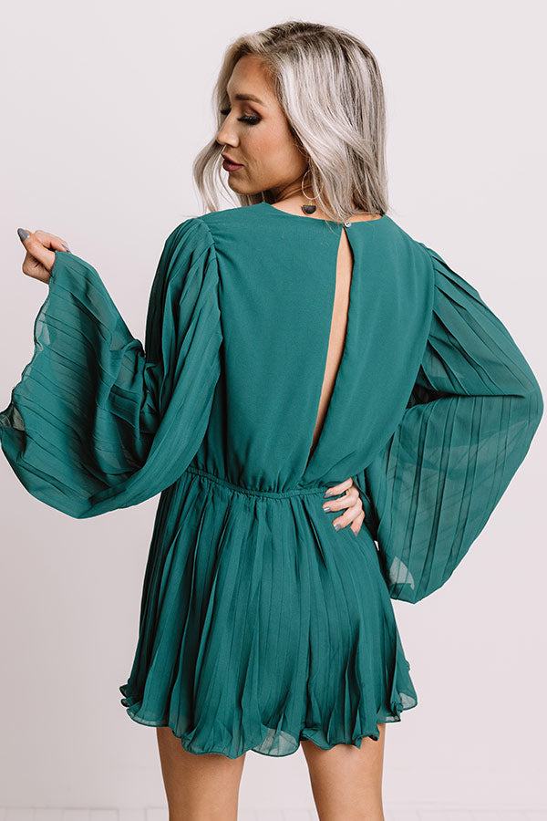 Celeb Sighting Romper In Hunter Green-Beginning Fashion