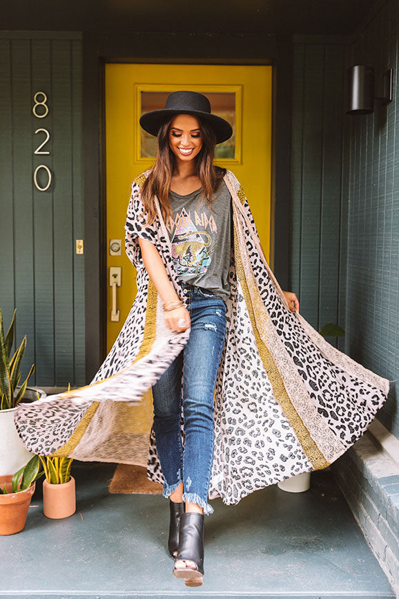 Ever After Leopard Duster-Beginning Fashion