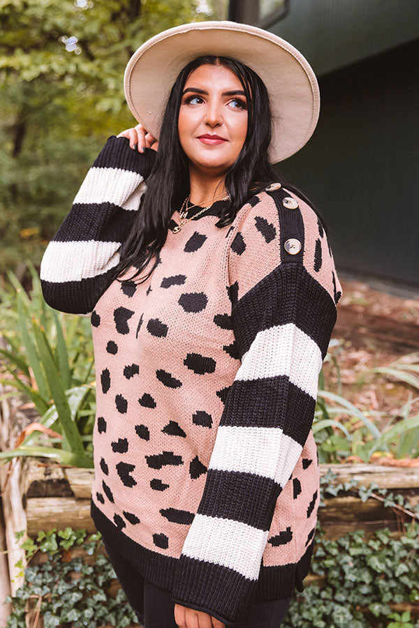 Fall Potential Knit Sweater   Curves-Beginning Fashion