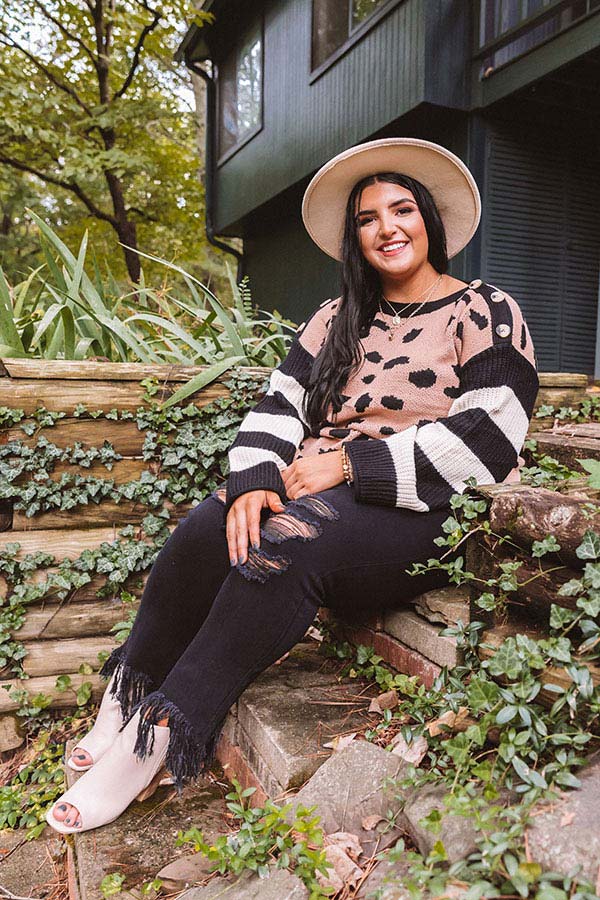 Fall Potential Knit Sweater   Curves-Beginning Fashion