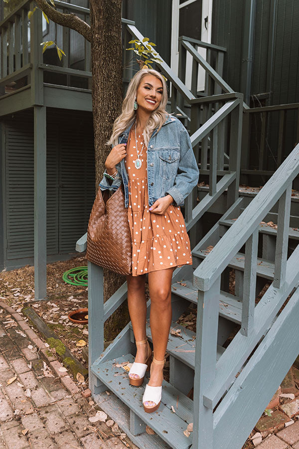 Chic Supply Shift Dress In Rust-Beginning Fashion