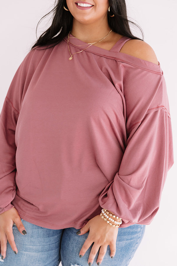 Fan Of Fall Shift Sweater In Blush   Curves-Beginning Fashion