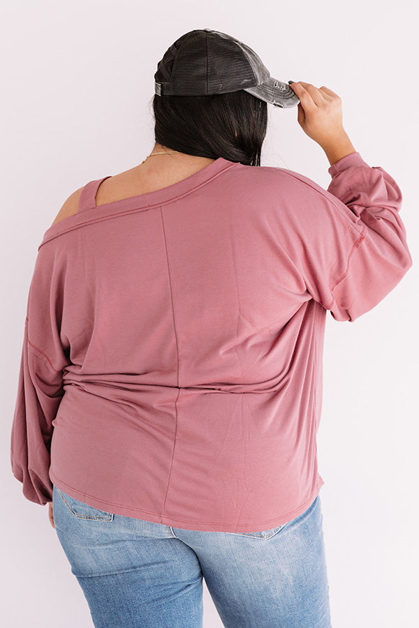 Fan Of Fall Shift Sweater In Blush   Curves-Beginning Fashion