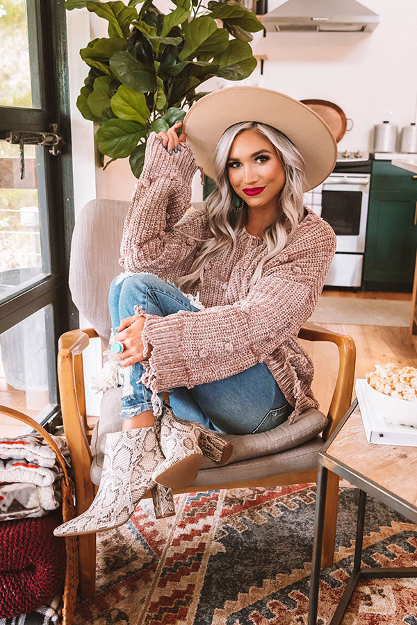 Fall Forever Chenille Sweater In Taupe-Beginning Fashion