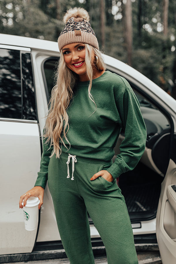 Fall Night Sweatshirt in Green-Beginning Fashion