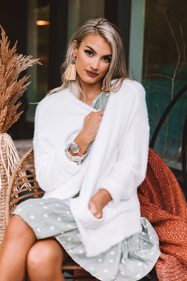 Fall Getaway Ultra Soft Cardigan in White-Beginning Fashion
