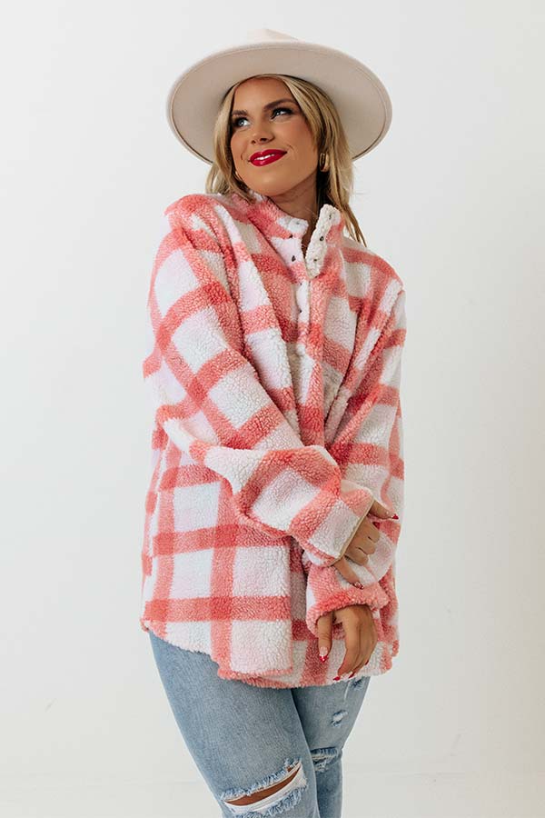 Candlelight Cozy Sherpa Pullover    Curves-Beginning Fashion