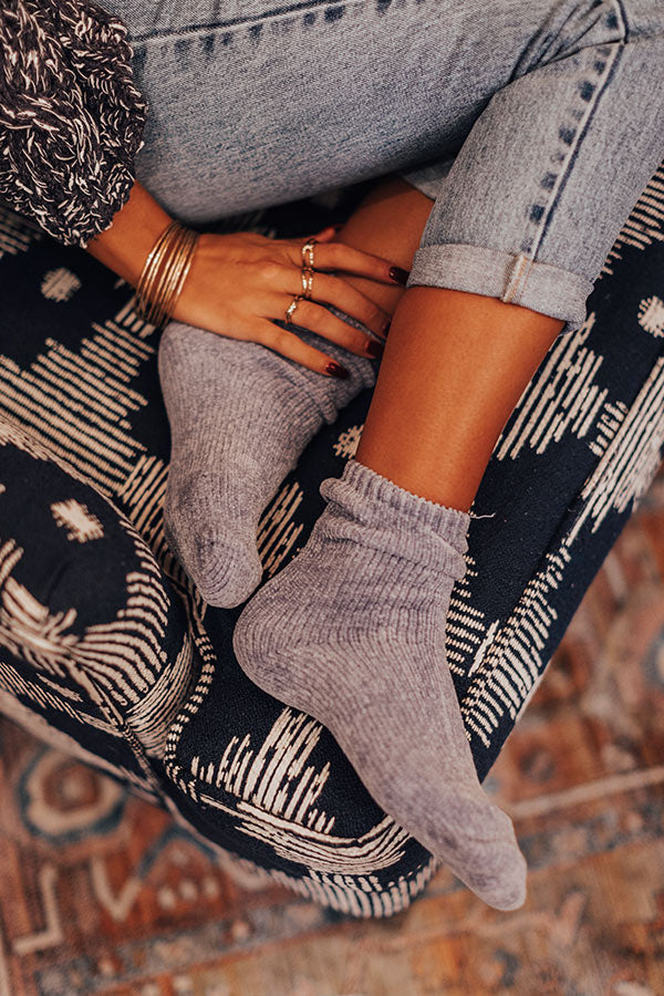 Cozy Factor Chenille Socks In Periwinkle-Beginning Fashion