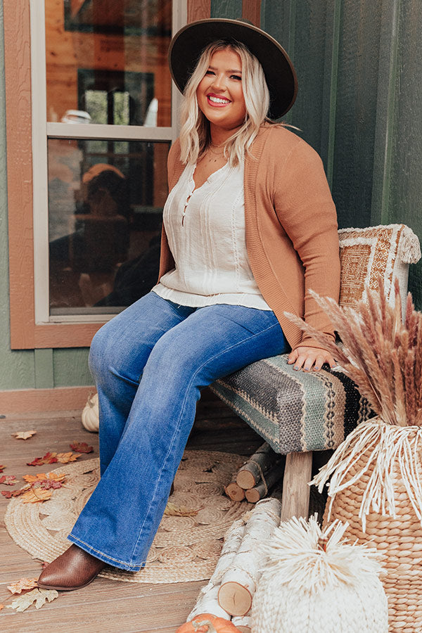 Cabin On The Lake Cardigan In Iced Mocha Curves-Beginning Fashion