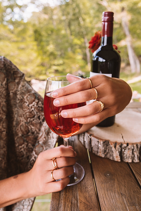 Best Look Ring Set In Gold-Beginning Fashion