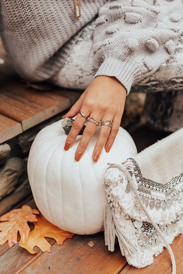 Best Look Ring Set In Silver-Beginning Fashion
