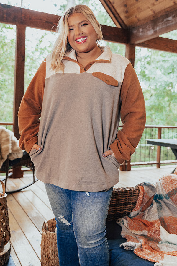 Cabins And Cozy Pullover In Grey   Curves-Beginning Fashion