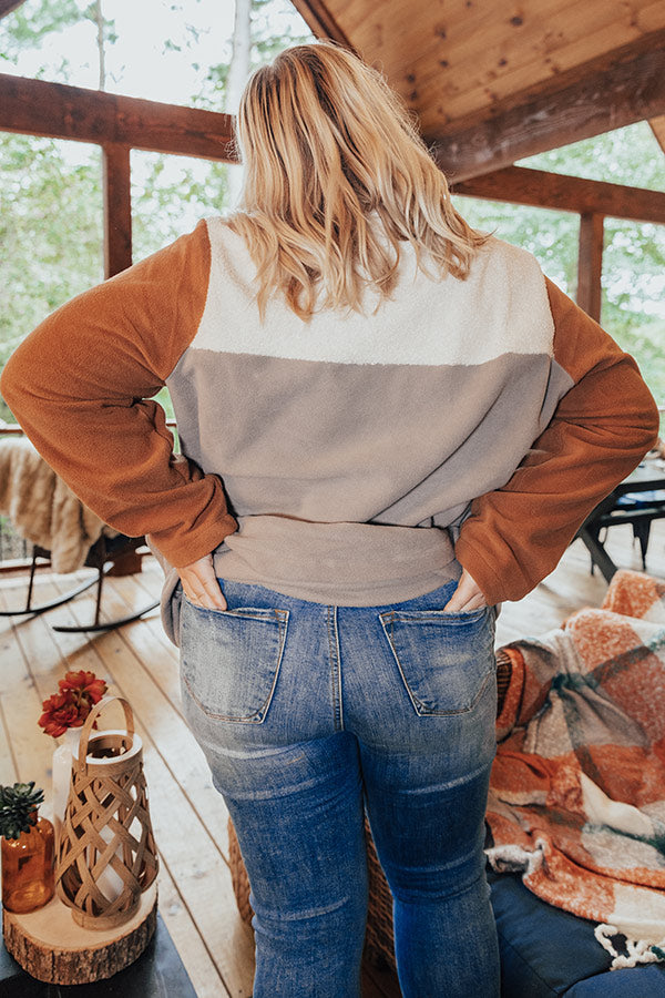 Cabins And Cozy Pullover In Grey   Curves-Beginning Fashion