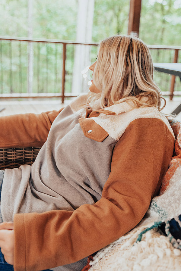 Cabins And Cozy Pullover In Grey   Curves-Beginning Fashion