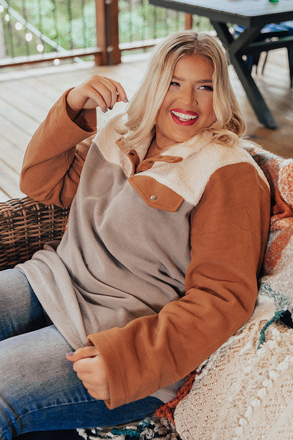 Cabins And Cozy Pullover In Grey   Curves-Beginning Fashion