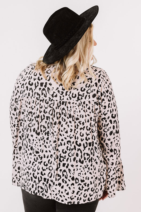 Brilliant Babe Leopard Shift Top  Curves-Beginning Fashion