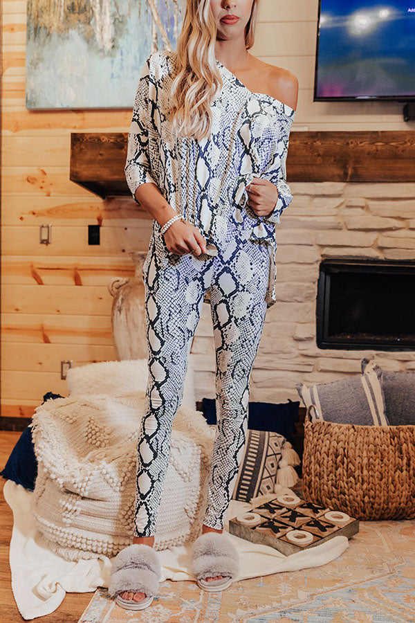 Chill Mood Snake Print Legging-Beginning Fashion