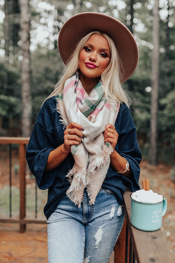 Best Kept Cozy Plaid Blanket Scarf-Beginning Fashion