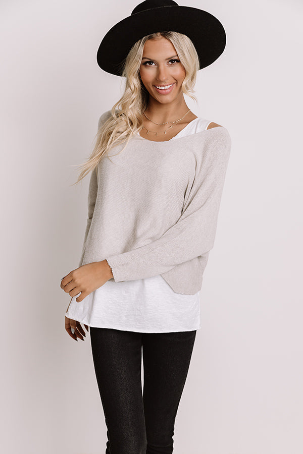 Brooklyn Bridge Top In Grey-Beginning Fashion