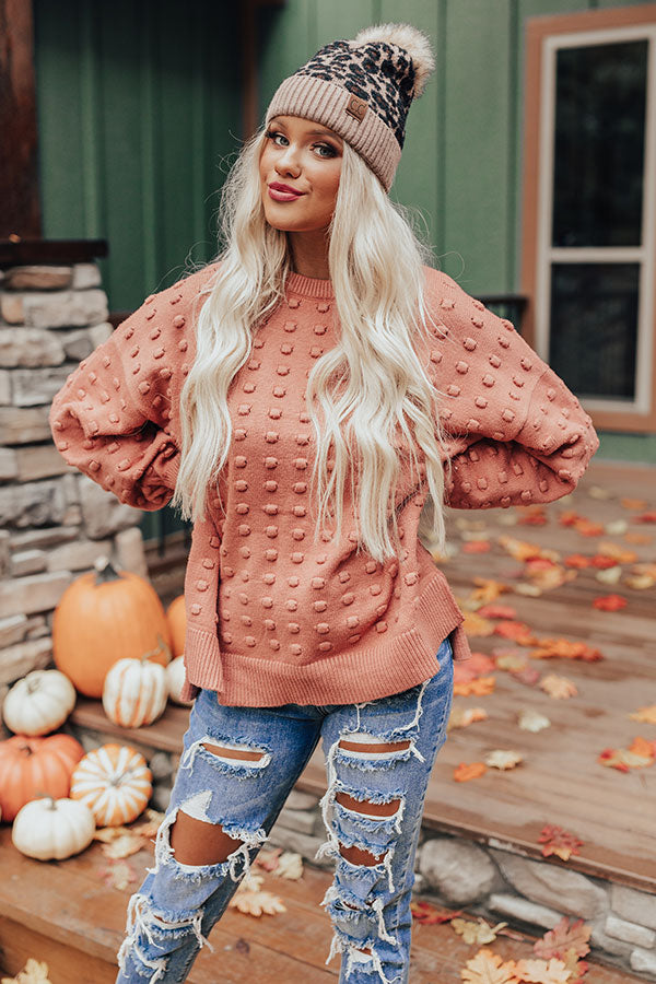 Fall Getaway Sweater In Light Rustic Rose-Beginning Fashion