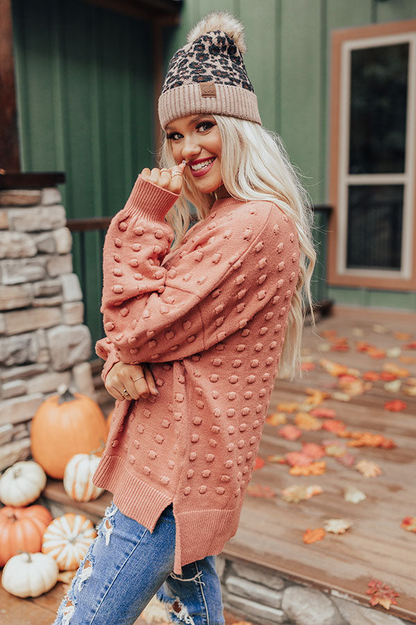 Fall Getaway Sweater In Light Rustic Rose-Beginning Fashion