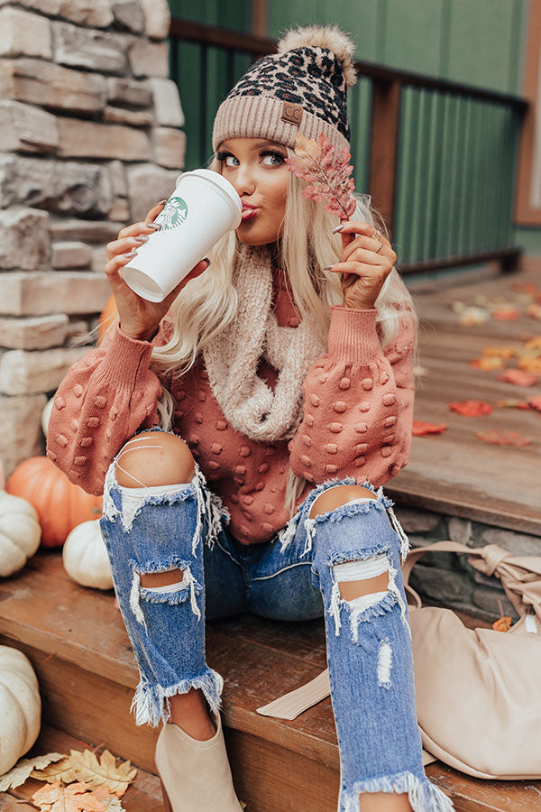 Fall Getaway Sweater In Light Rustic Rose-Beginning Fashion