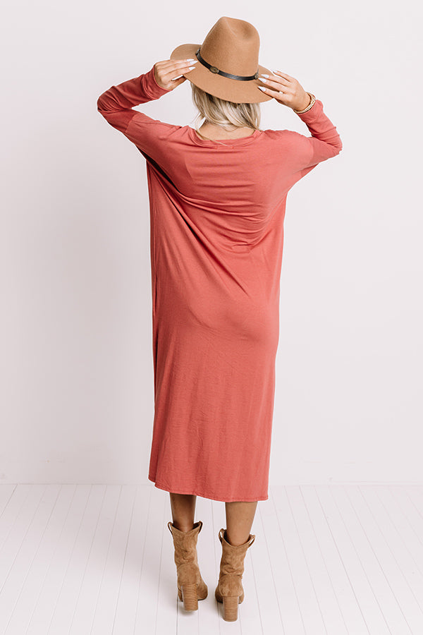 Berkshires Brunch Midi In Aurora Red-Beginning Fashion