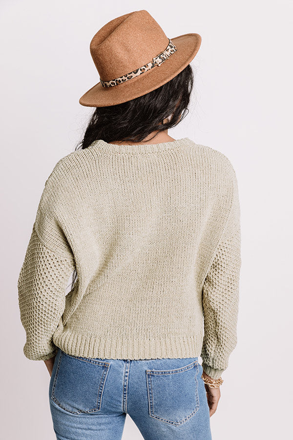 Cider Snuggles Knit Sweater In Pear-Beginning Fashion