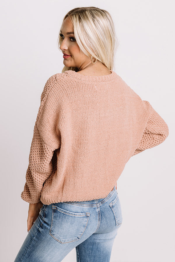 Cider Snuggles Knit Sweater In Latte-Beginning Fashion