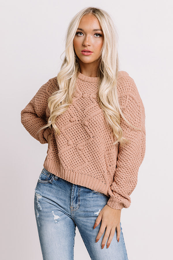 Cider Snuggles Knit Sweater In Latte-Beginning Fashion