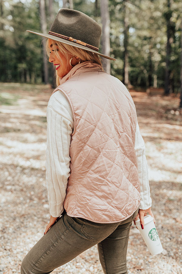 Blue Ridge Weekend Sherpa Lined Vest In Pink-Beginning Fashion