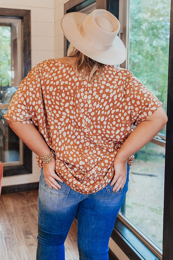Hello Sugar Shift Top In Camel Curves-Beginning Fashion