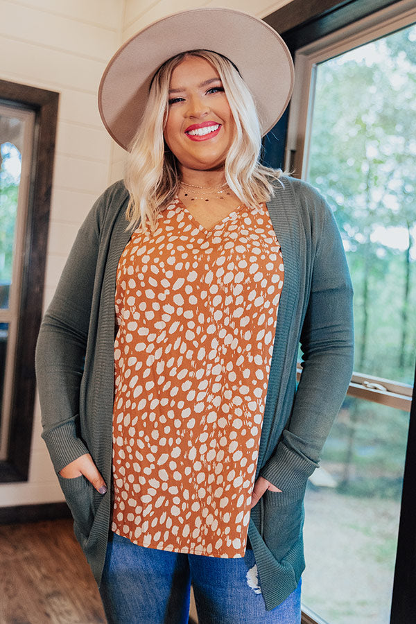 Hello Sugar Shift Top In Camel Curves-Beginning Fashion