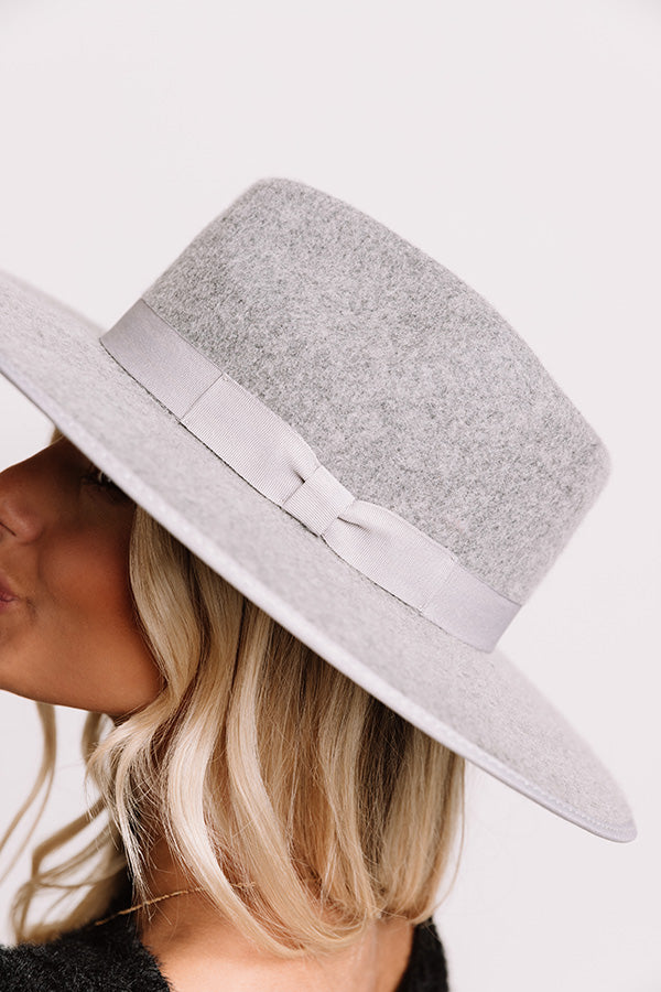 Berkshires Brunch Wool Fedora in Grey-Beginning Fashion