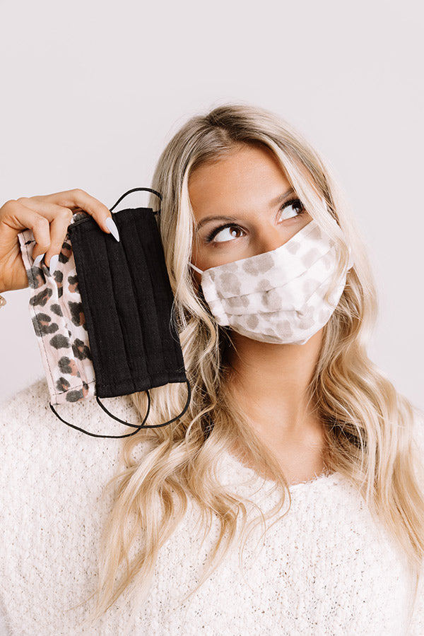 Cotton Mask 3pc Set in Leopard-Beginning Fashion